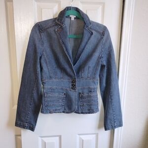 Apt. 9 Blue Denim Blazer Jacket